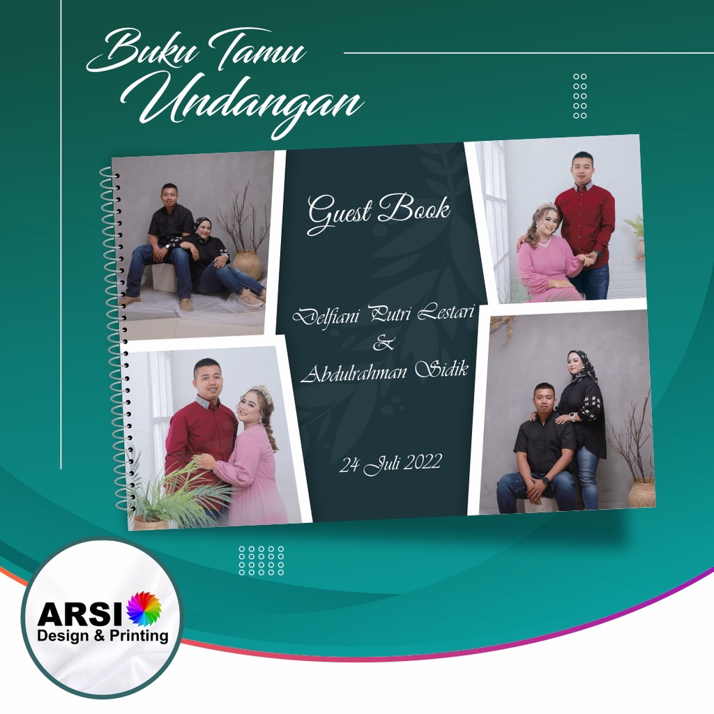 CETAK CUSTOM BUKU TAMU UNDANGAN PERNIKAHAN - GUEST BOOK