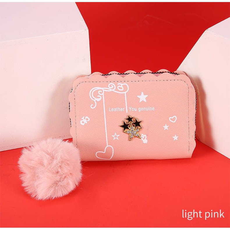 ♥TMALL88♥ DOMPET KARTU / KOIN / DOMPET WANITA / POM POM CANTIK / MURAH