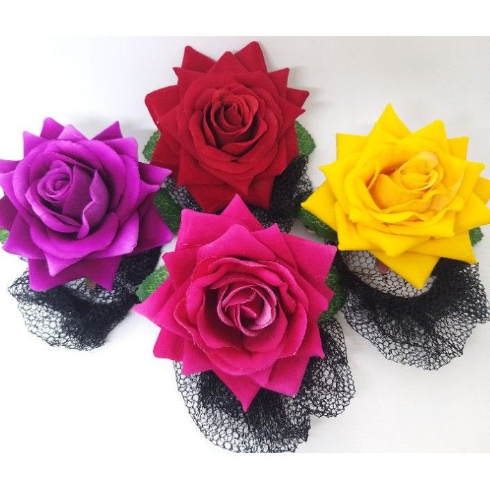 HIASAN RAMBUT BUNGA MAWAR MEKAR