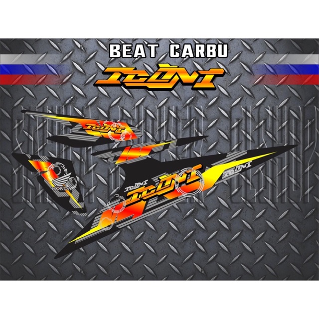 Striping Variasi Honda Beat Karbu Hitam