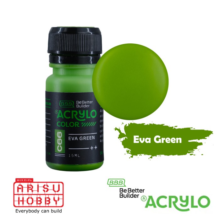 

ACRYLO COLOR EVA GREEN C66 Acrylic Paint Color Cat Gundam