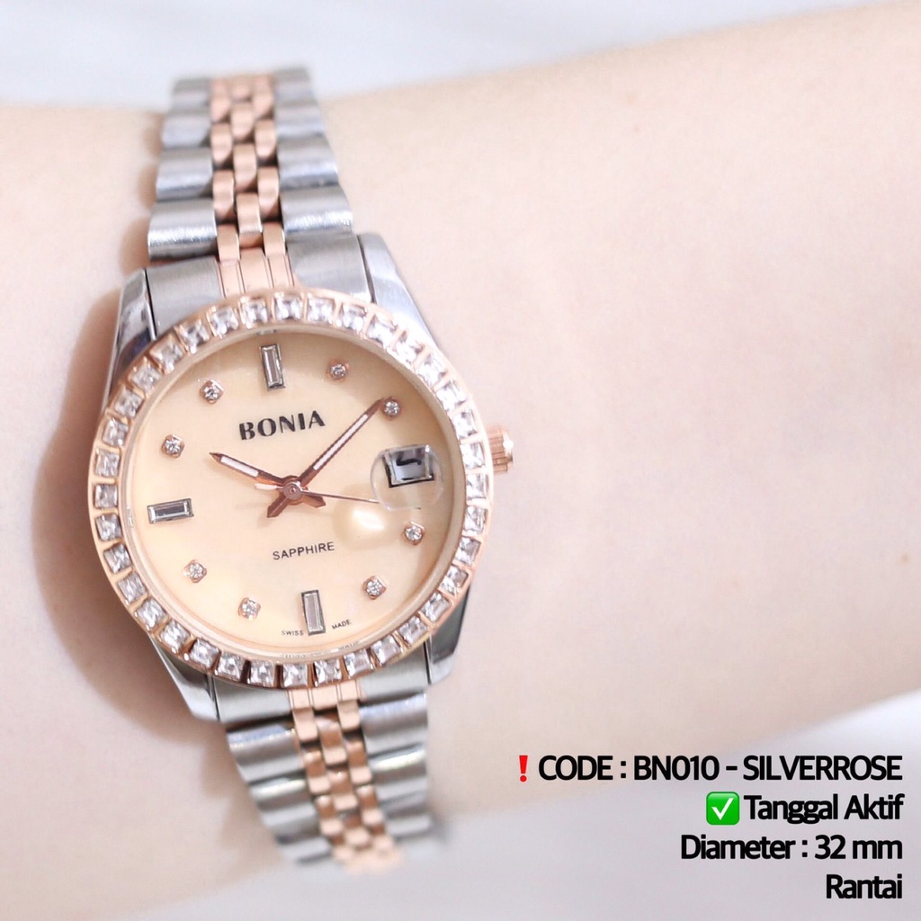 Jam tangan wanita rantai guess fashion cewek termurah grosir ecer free baterai cadangan GR007