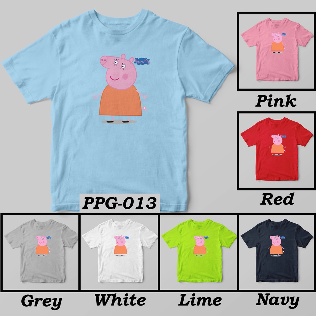 [FREE NAMA !!] Kaos Anak &amp; Family Pe*pa Pig 100% COTTON PREMIUM