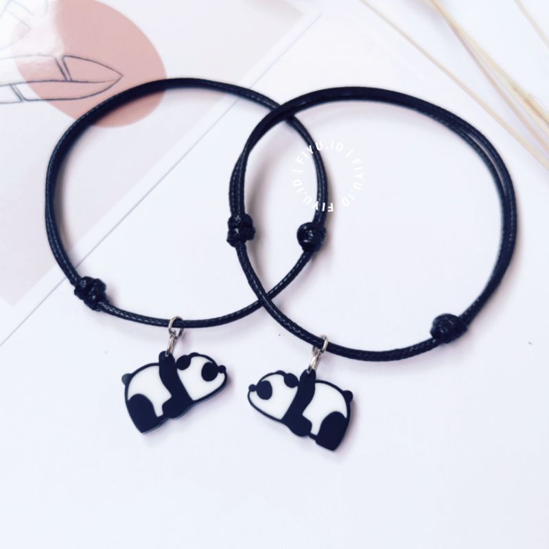 GELANG TALI KARAKTER PANDA / HARGA 1 GELANG