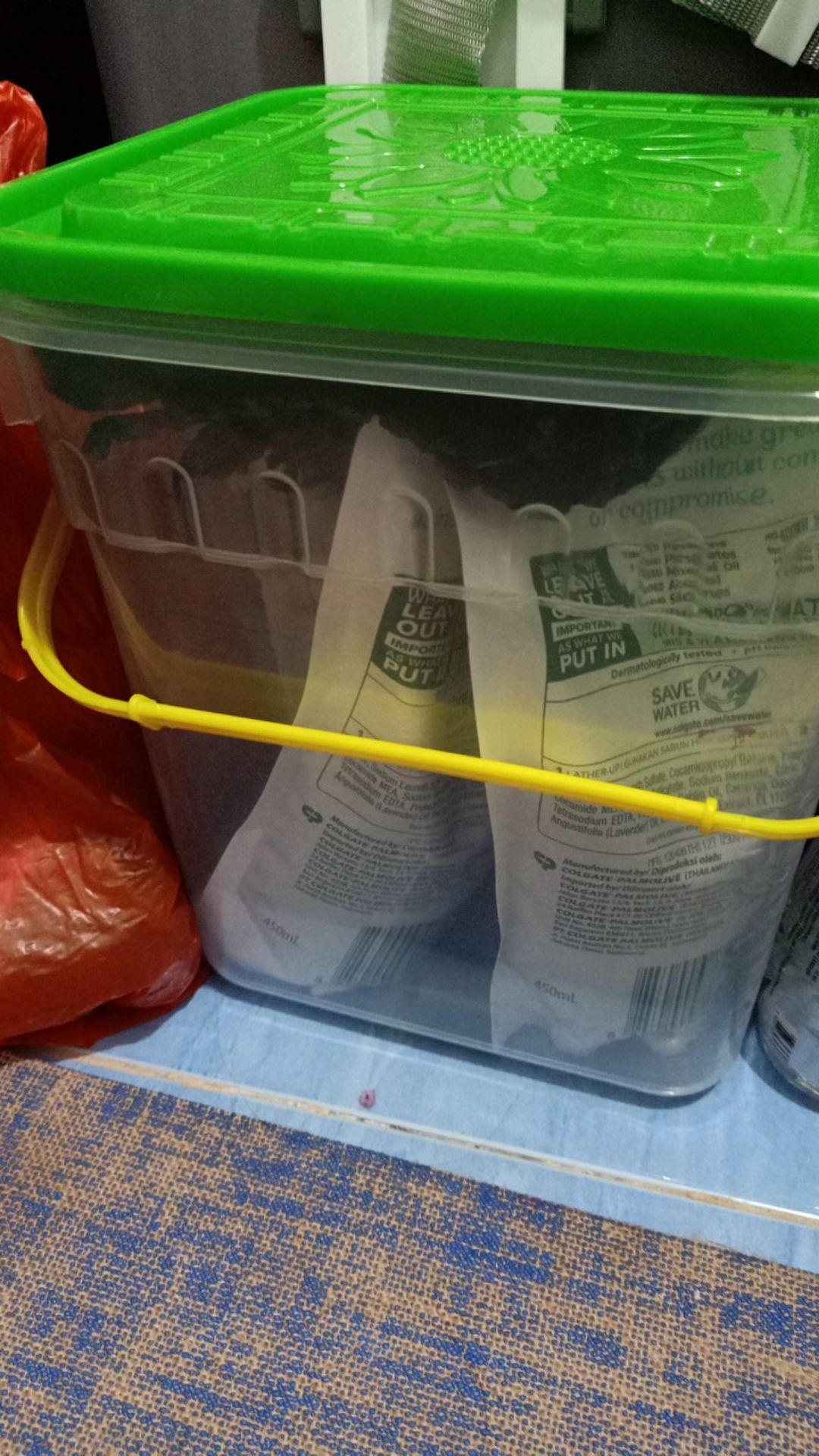 Toples Gagang 11l | St 11 Hongta | Toples Plastik Persegi Gagang Tutup