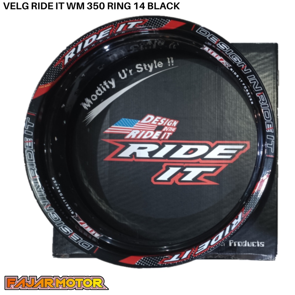 OBRAL VELG RIDE IT WM SHAPE 350 RING 14 BLACK