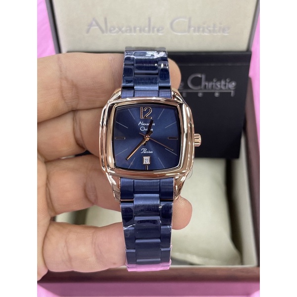 alexandre christie 2454ld wanita biru rosegold