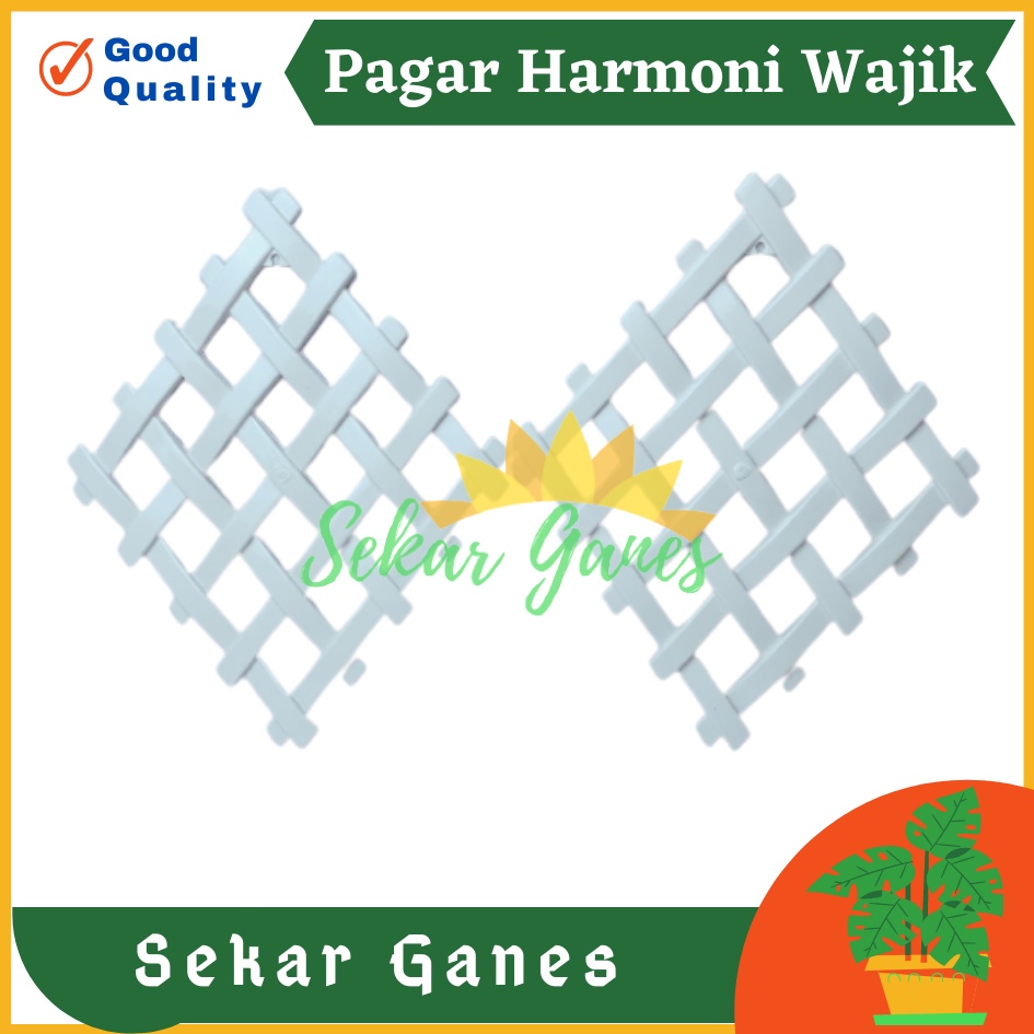 Pagar Wajik Harmoni Putih Ornamen Bunga Vas Wajik Pagar, Jaring, Rambatan Plastik Ukuran Kecil Sedang Besar untuk Bunga Hias Artificial Hiasan Ruang Tamu Dinding Home Grosir Murah Wajik Putih / Breket/ Tatakan/ Pagar Plastik/ Bunga Plastik/ Rumput Plastik