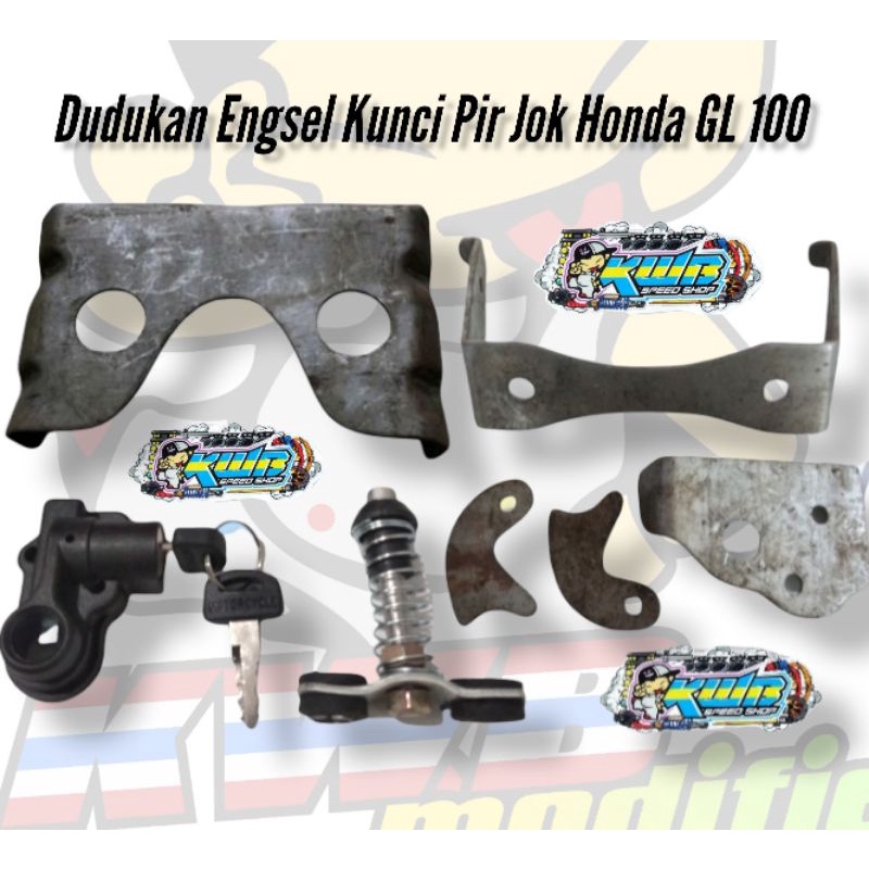 Engsel Jok Set Pir Per Jok GL 100 Engsel Honda GL 100 GL 125 Engsel Jog Cepek GL 100 ENGSEL JOK GL 100 SET JOG GL 125 DUDUKAN PANGKON KUNCI KANCING PER SET HONDA CLASSIC