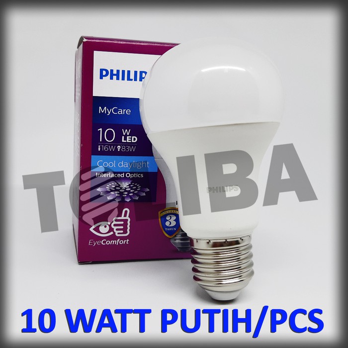 lampu led philips 10watt 10 w 10 watt 10w / lampu philips