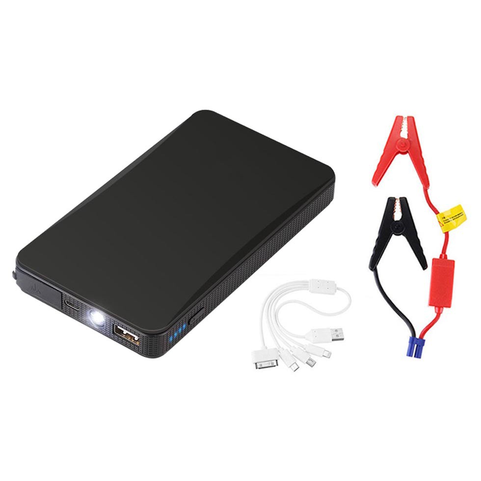 Portable Jumper Aki 12V 10000 mAh Mobil dan Motor Power Bank dengan Senter Led