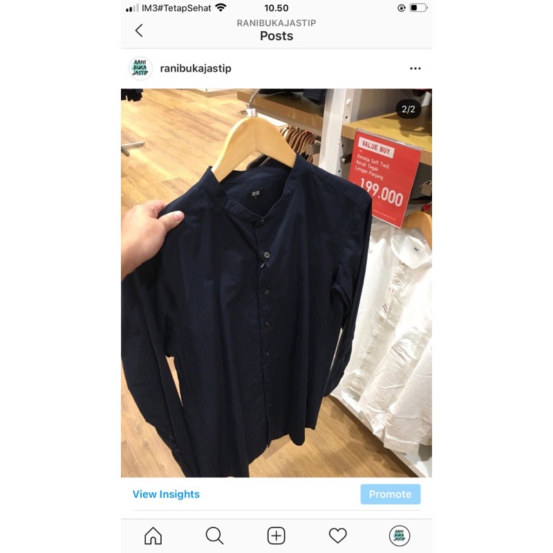  KEMEJA  UNIQLO  ORI KERAH  TEGAK  SALE Shopee Indonesia