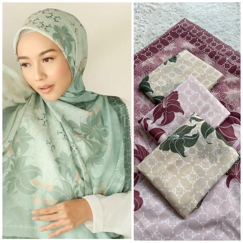 251- 300  Hijab segiempat voal motif-276