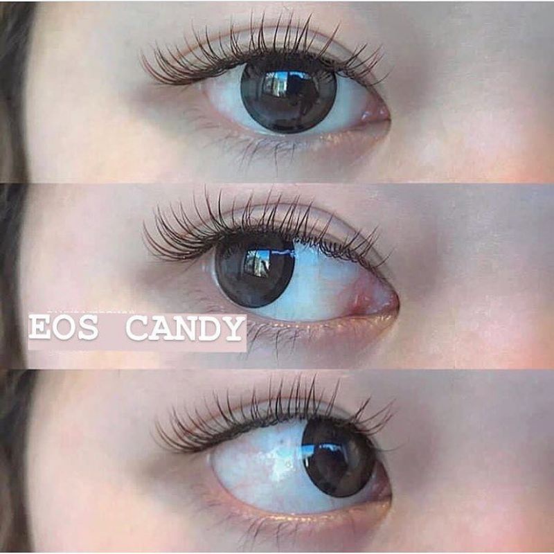 ORIGINAL EOS Sugar Candy Soft Lens Warna Brown Coklat Gray Blue Biru Green Pink Violet Soflens Minu