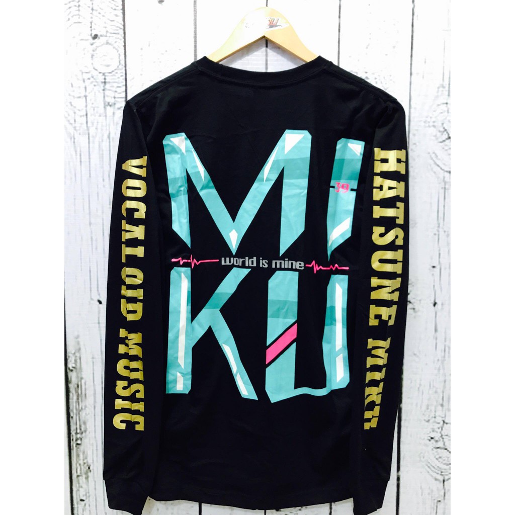 Longsleeve Hatsune Miku Kanji Black Gold