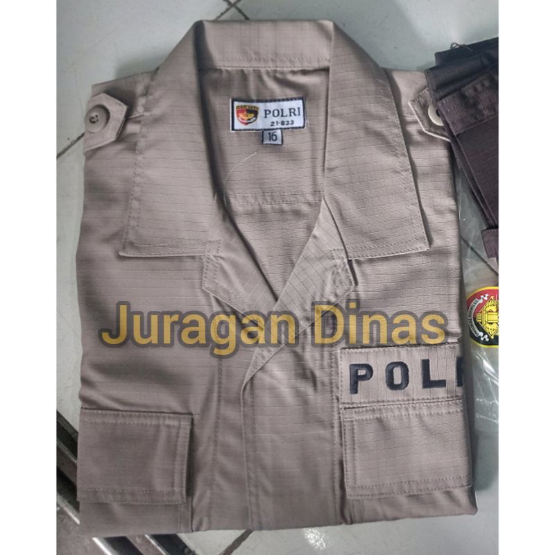 Atasan Baju PDL Jatah POLRI / Baju PDLT/ Baju Satpam Terbaru / Baju Security Terbaru Bahan Ripstok