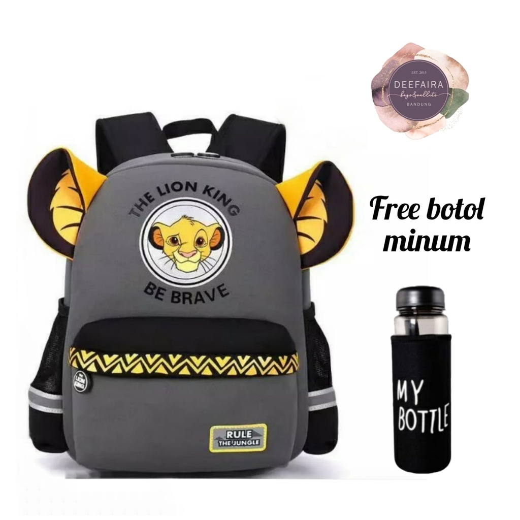 Tas Ransel Sekolah Anak Laki Laki Model L1on Free Botol Minum Lucu Tas Untuk Tk Sd