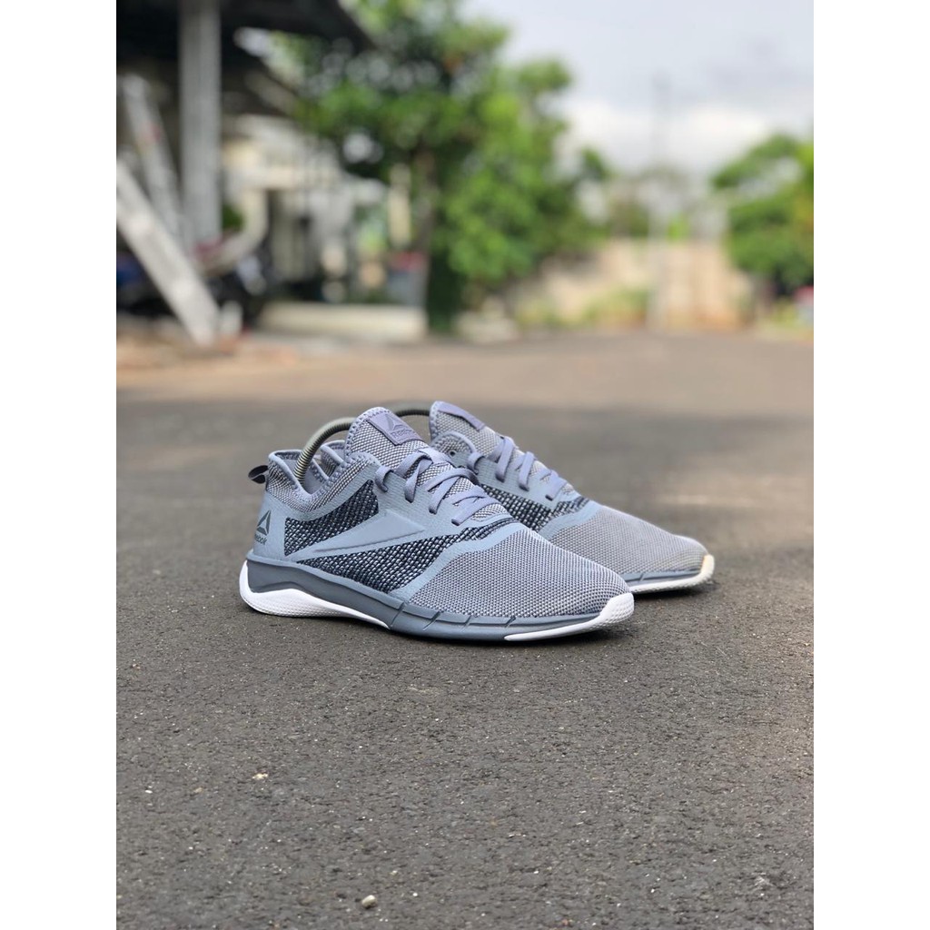 Sepatu Running Reebok Grey Original