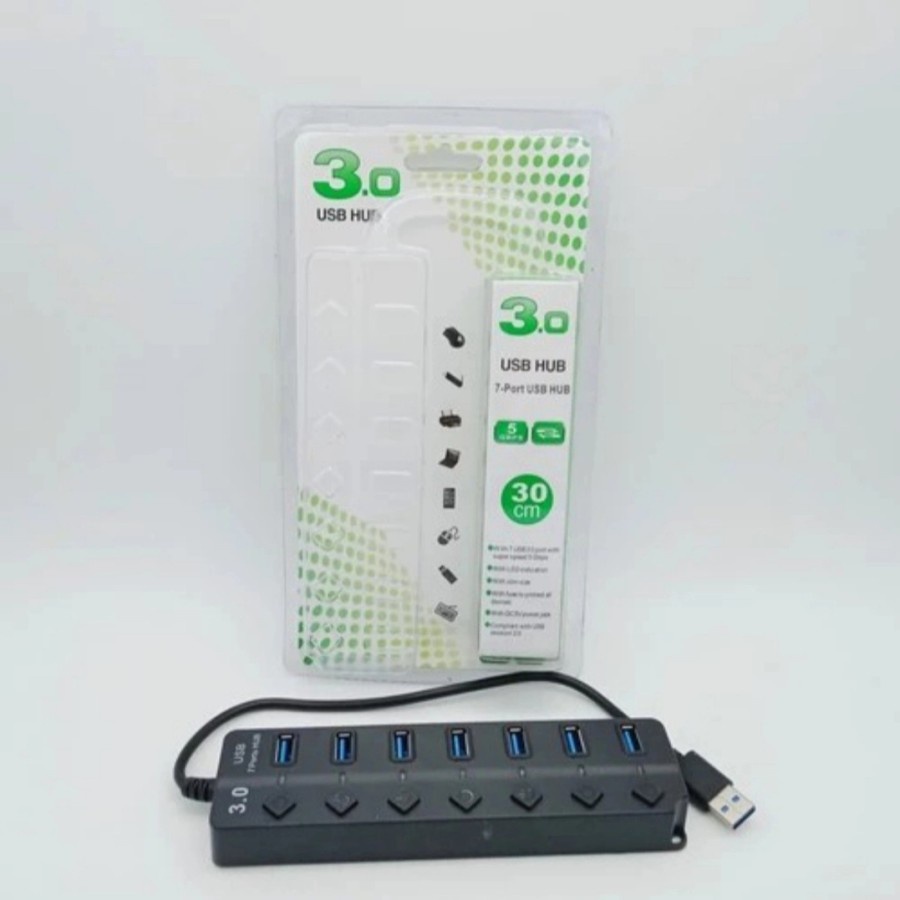 HUB USB 3.0 7-Port Saklar On-Off