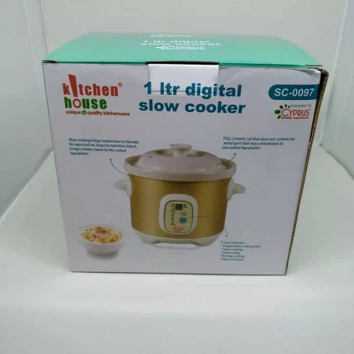 Kitchen House by CYPRUS SC-0097 Digital Slow Cooker 1 Liter SC0097