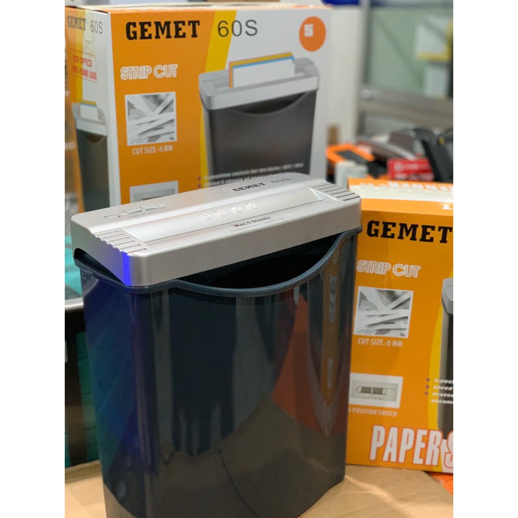 GEMET 60S MESIN PENGHANCUR KERTAS/DOKUMEN/DOCUMENT PAPER SHREDDER STRIP CUT