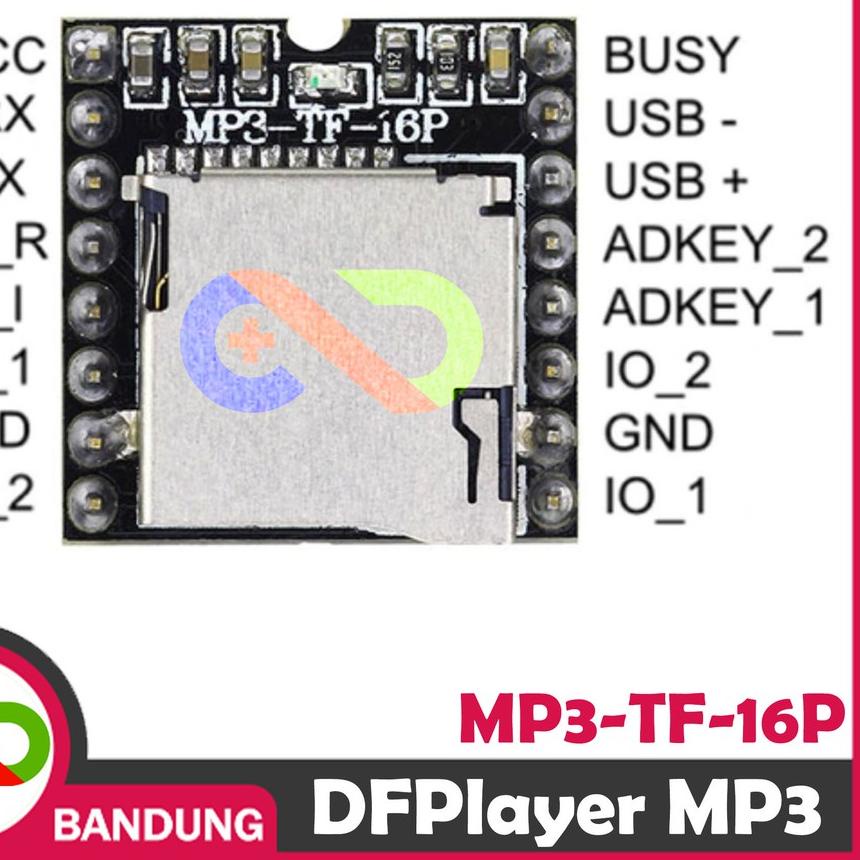 ➦ DFPLAYER DF PLAYER MINI MP3 PLAYER MODULE FOR ARDUINO MP3-TF-16P ✪