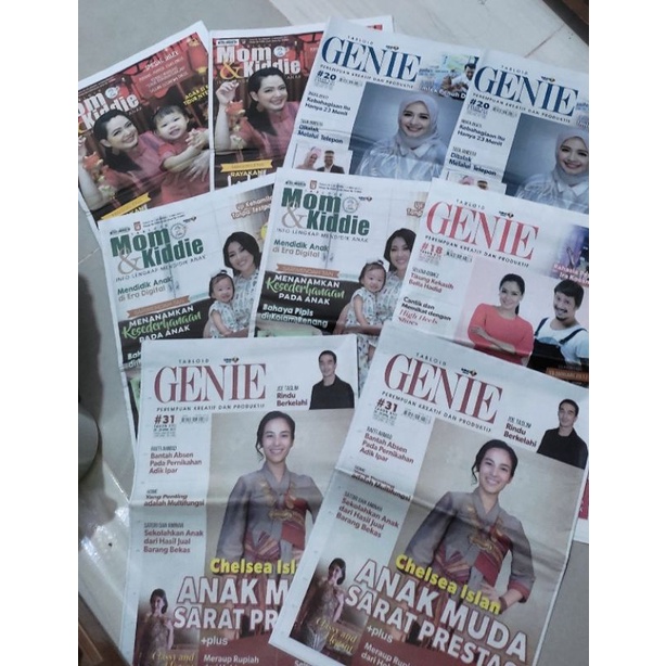 koran tabloid GENIE dan Mom and KIDDIE