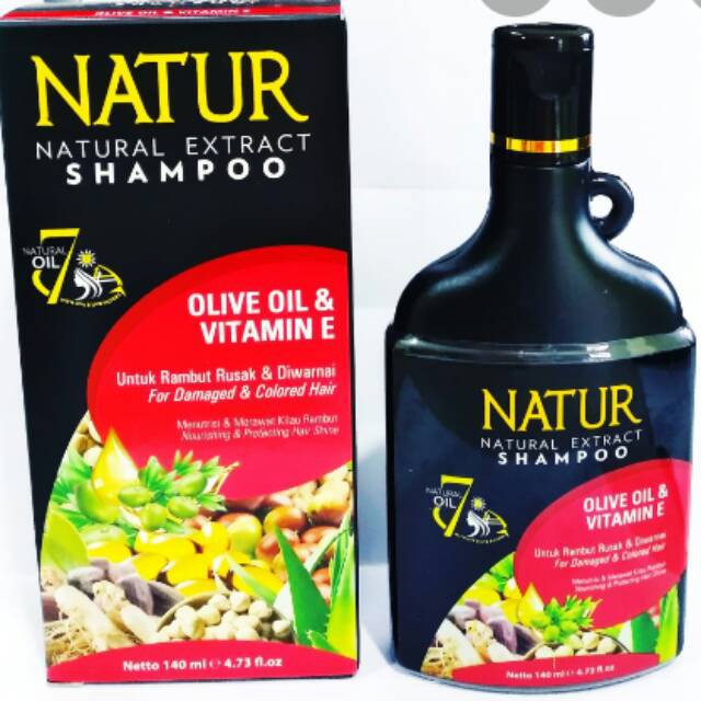 Natur Shampoo Olive Oil &amp; Vitamin-E 140ml