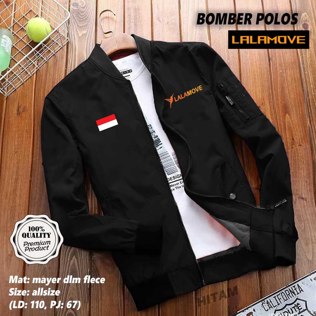 JAKET PRIA JAKET BOMBER LALAMOVE / JAKET DRIVER LALAMOVE
