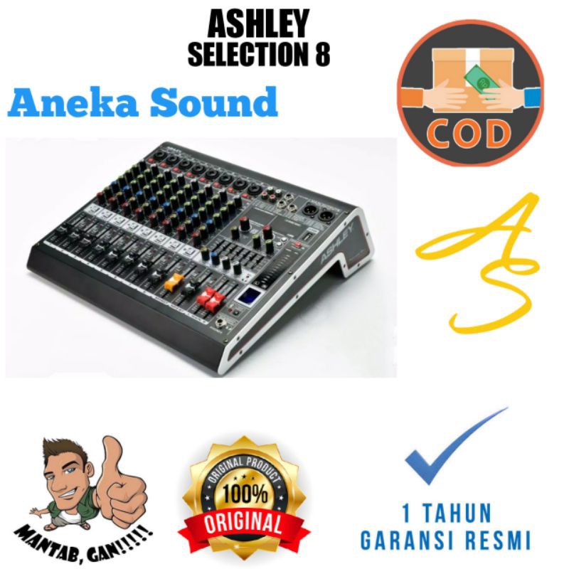 Mixer Ashley Selection 8 Original 8 Channel Eq Graphic Reverb Vocal