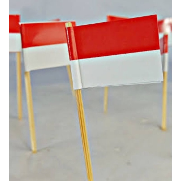 TOPPER HIASAN KUE KERTAS BENDERA INDONESIA 1 PCS