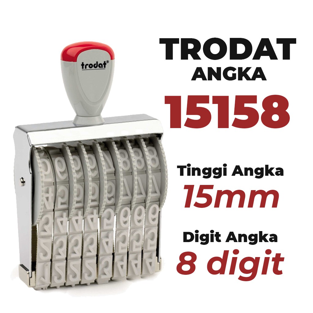 

Stempel Trodat Angka 15158 - 8 Digit 15 mm