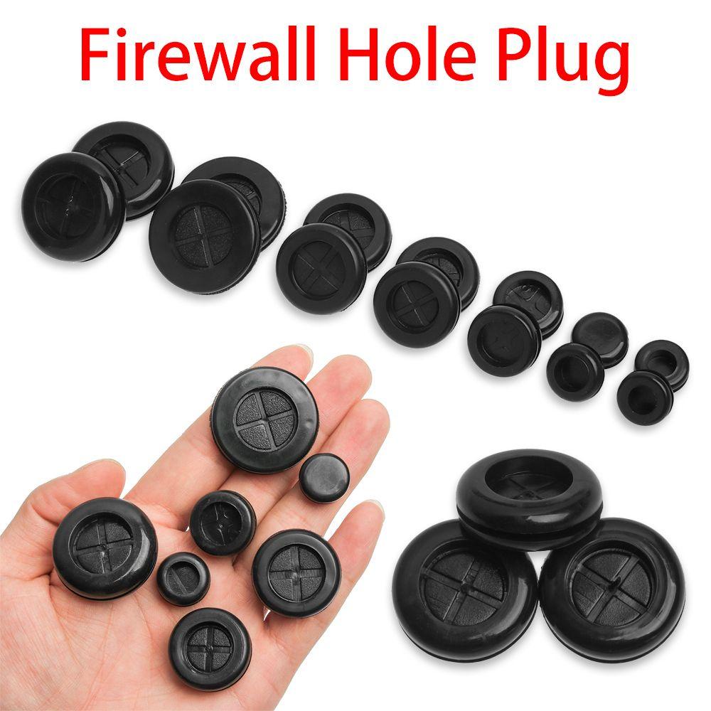 Populer 50pcs Grommet Koil Pelindung Pipa Air Kawat Listrik Hitam Karet Penahan Bagian Cincin