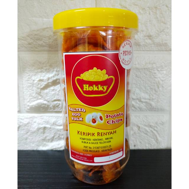 

KERIPIK RENYAH KENTANG SALTED EGG YOLK SPICY " HOKKY " 50G