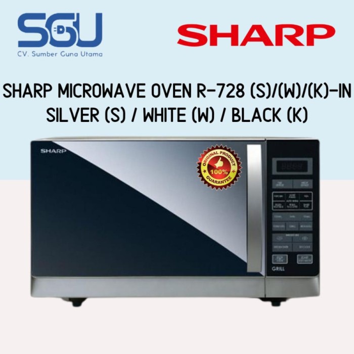 Microwave Sharp R-728 W/K/S Microwave Oven Grill R728 R 728