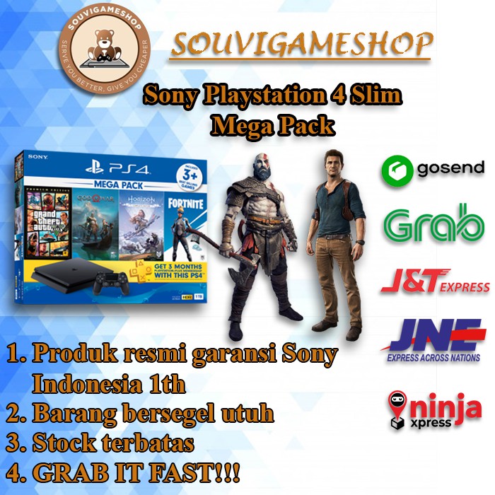 CUCI GUDANG  PS4 SLIM 1TB MEGA PACK 2 PS4 SLIM 1TB MEGAPACK 2 PS 4