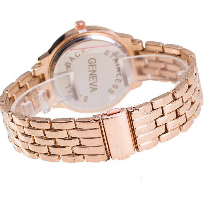 JAM TANGAN WANITA PESTA GOLD MEWAH PREMIUM IMPORT DIAMOND GENEVA BRANDED ORIGINAL GIOVA G1 ORI • BAK
