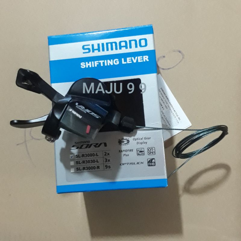 Shifter Kiri 2 Speed Shimano Sora SL-R3000 Flat Bar Include inner cable