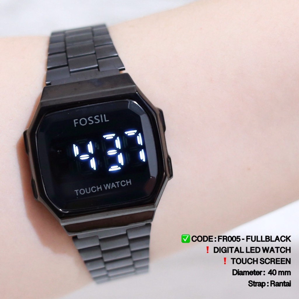 Jam tangan digital touch screen layar sentuh wanita pria rantai stainless termurah