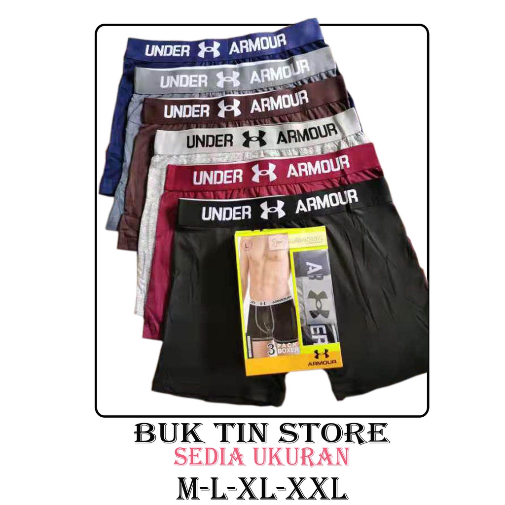 Boxer pria / Celana dalam pria / Sempak Laki / Import / Isi 3 Perbox