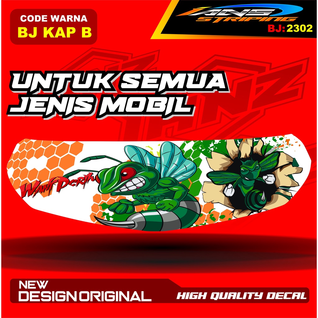 DECAL STIKER KAP DEPAN MOBIL AVANZA / VARIASI STIKER CUP DEPAN MOBIL XENIA / STIKER KAP CUP MOBILIO AGYA CALYA / STIKER MOBIL