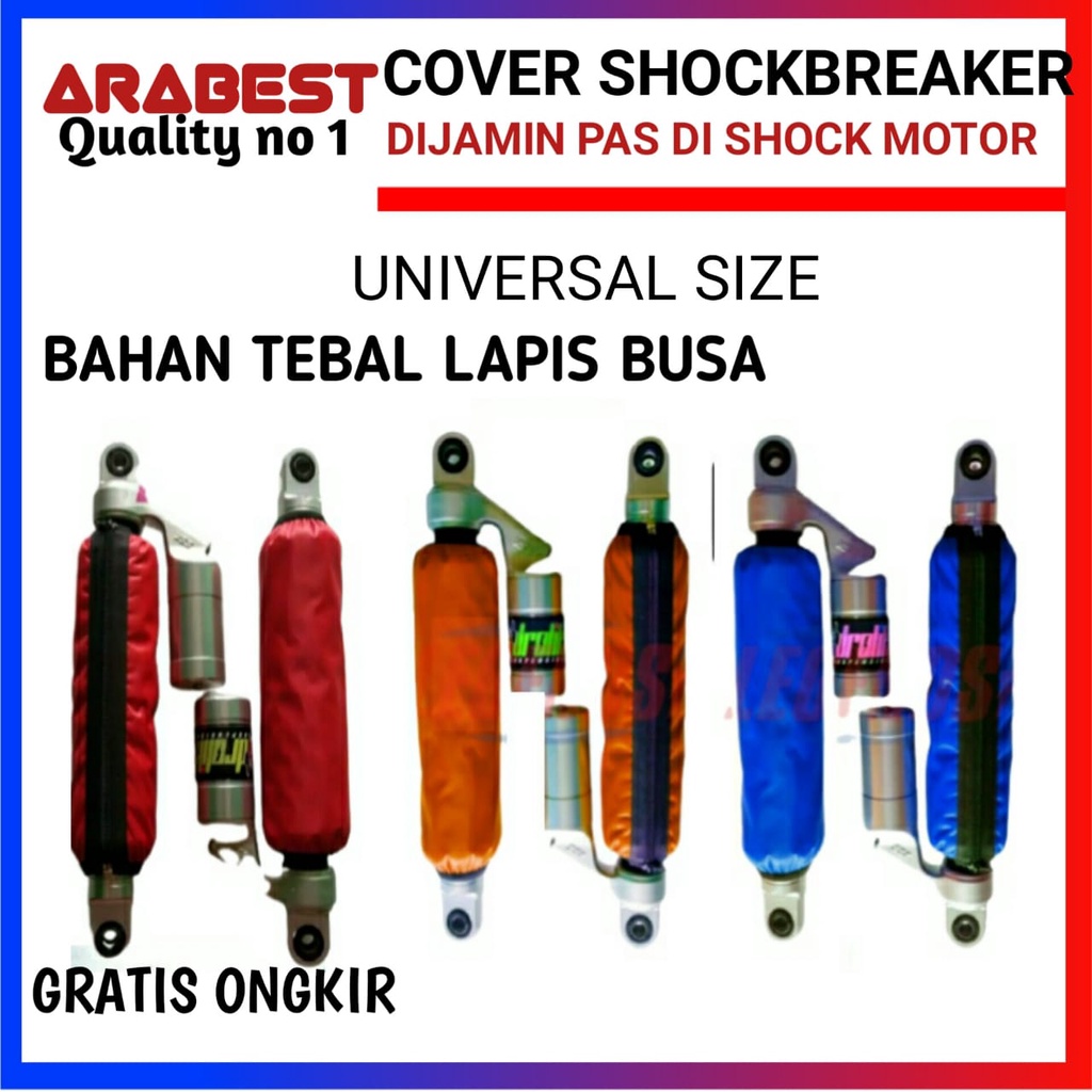 Sarung shock breaker dan cover shock belakang Motor Universal Bahan Nylon Anti Air