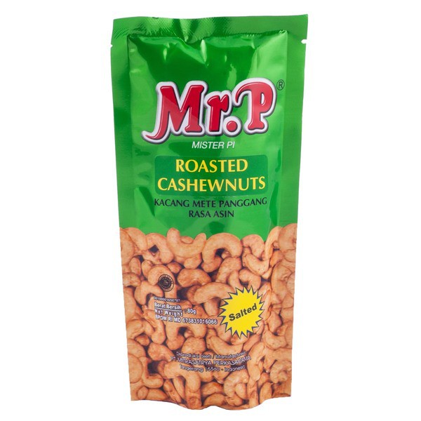 

Mr P Kacang Mete Panggang Rasa Asin 80 gr