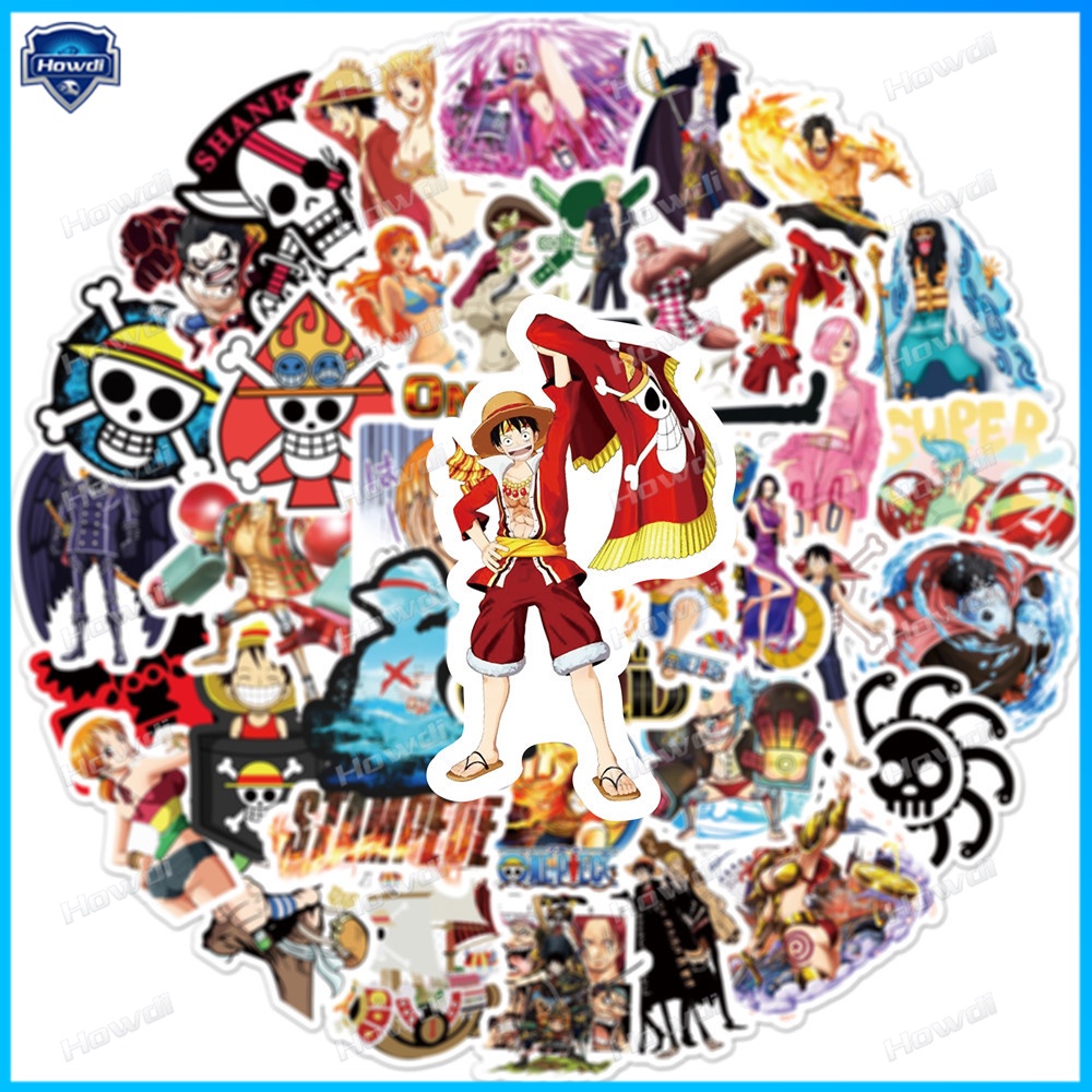 Stiker Motif Anime One Piece Tahan Air Untuk Helm Motor