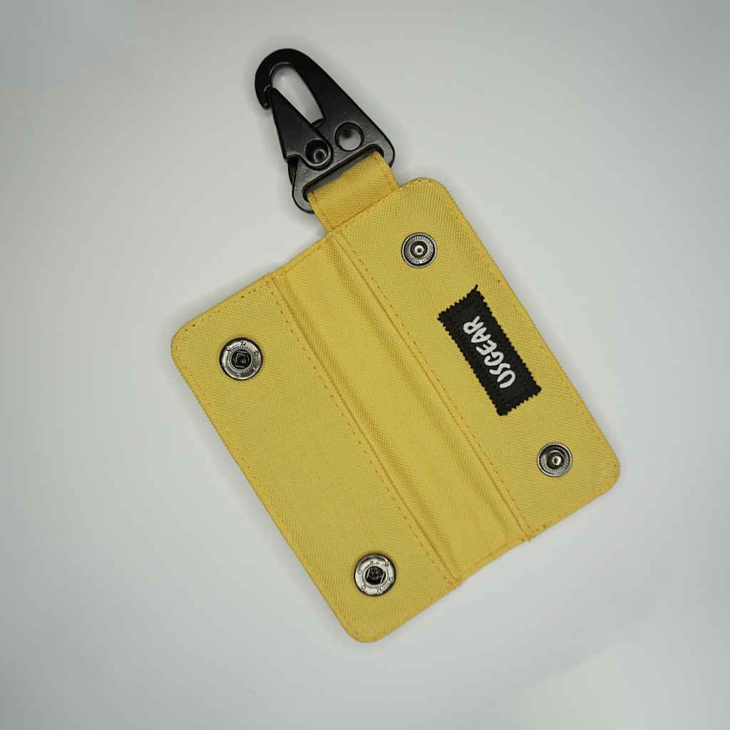 Gantungan Kunci Mobil Motor / Carabiner / Dompet STNK Slim / Warna Kuning - UGCB0010