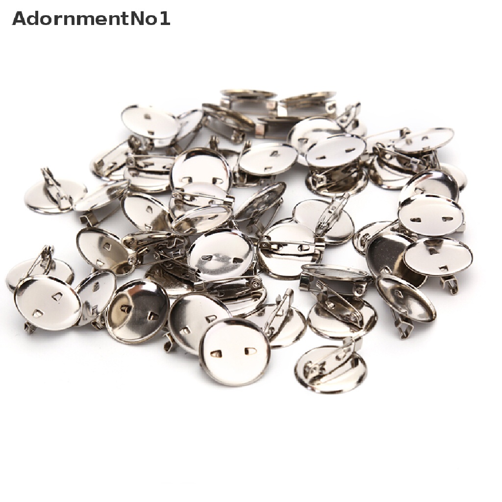 (AdornmentNo1) 50pcs / Set Pin / Bros Kosong DIY Untuk Membuat Perhiasan