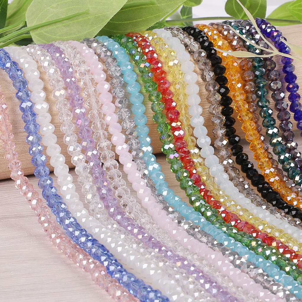 145pcs Manikmanik Kristal Kaca Ceko 3mm Multi Warna Kualitas Tinggi Untuk Aksesoris Perhiasan Diy