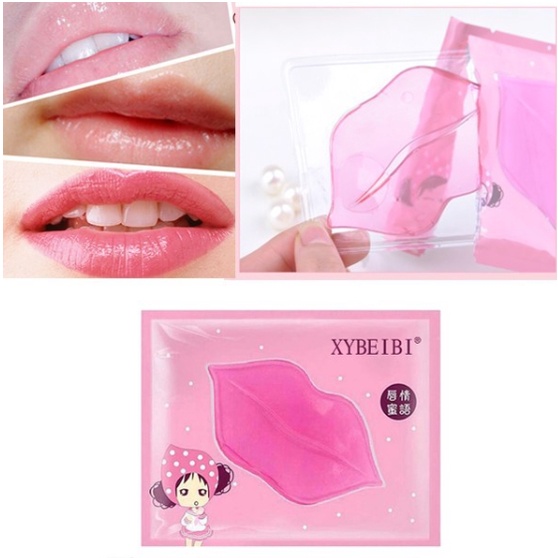 MASKER BIBIR COLLAGEN Pelembab Mulut Kering Pecah Lip Mask Moisturizing Moist Halus Lembut Pink