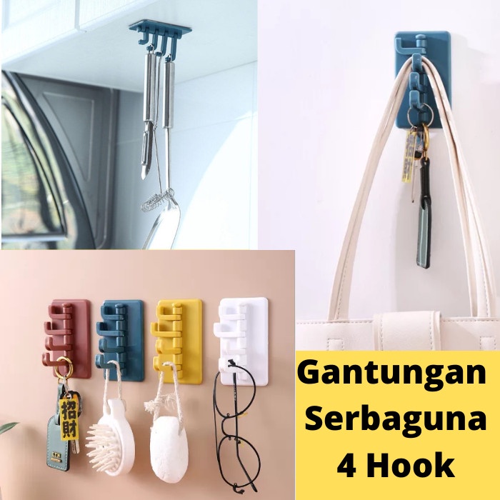 (COD) HOOK CANTOLAN 4 CABANG KUNCI / NORDIC STYLE HOOK KEY HOLDER