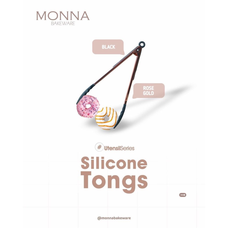 Silicone Tongs Monna Bakeware / Capit Makanan Monna Bakeware